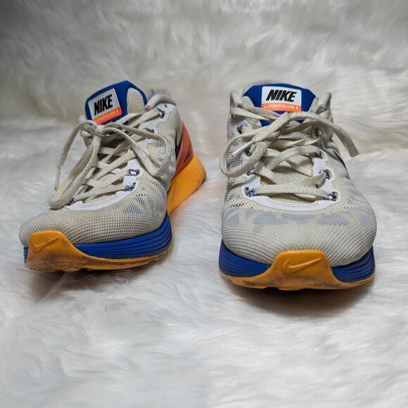 Nike Lunarglide 6 654433-101 White Running Training Shoes Men"s Sz 95 - Picture 2 of 9